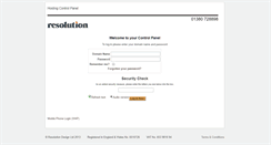 Desktop Screenshot of myhosting.resolutiondesign.co.uk